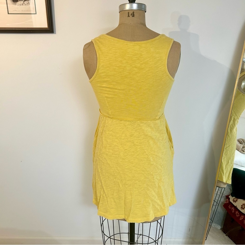 Urban Outfitters Cotton Slub Sunny Yellow Mini fit & Flare Dress Sz S - Picture 13 of 14